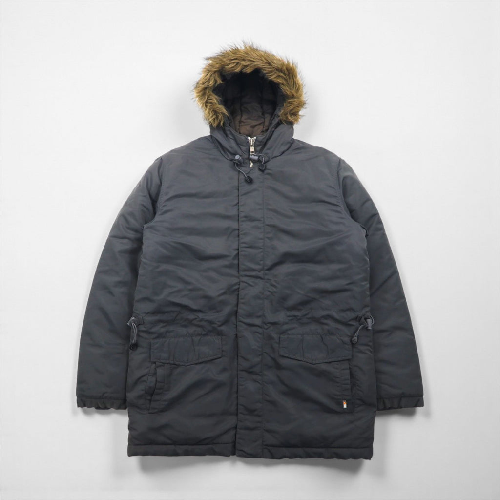 STUSSY 90年代 紺タグ N-3B フライトジャケット M ドローコード 中綿 ファー着脱式