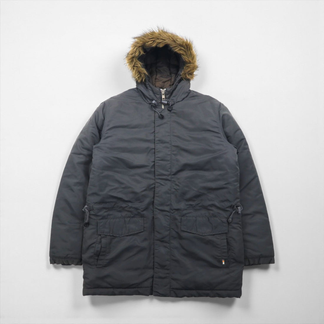STUSSY 90年代 紺タグ N-3B フライトジャケット M ドローコード 中綿 ファー着脱式