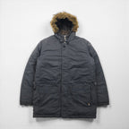 STUSSY 90年代 紺タグ N-3B フライトジャケット M ドローコード 中綿 ファー着脱式