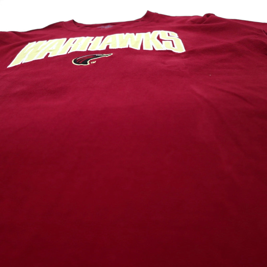 Champion College Embroidered T-Shirt, XL, Bordeaux, Cotton, WARHAWKS Arch Logo