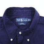 RALPH LAUREN 90s BLAKE Big Size Button Down Shirt XL Navy Small Pony Embroidery