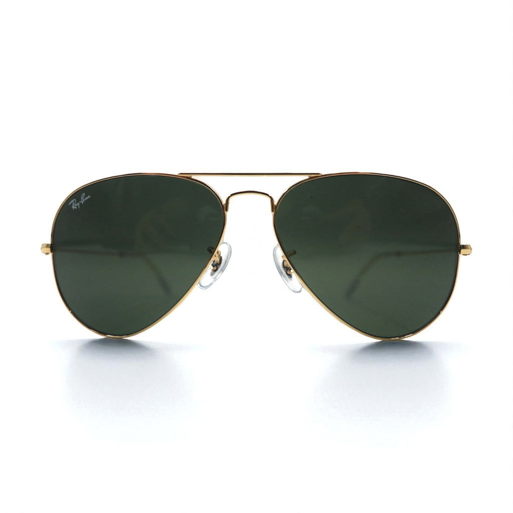 Ray-Ban Aviator Teardrop Sunglasses with Double Bridge, Large Metal, RB3025, 58-14, 135mm, 3N, Made in Italy