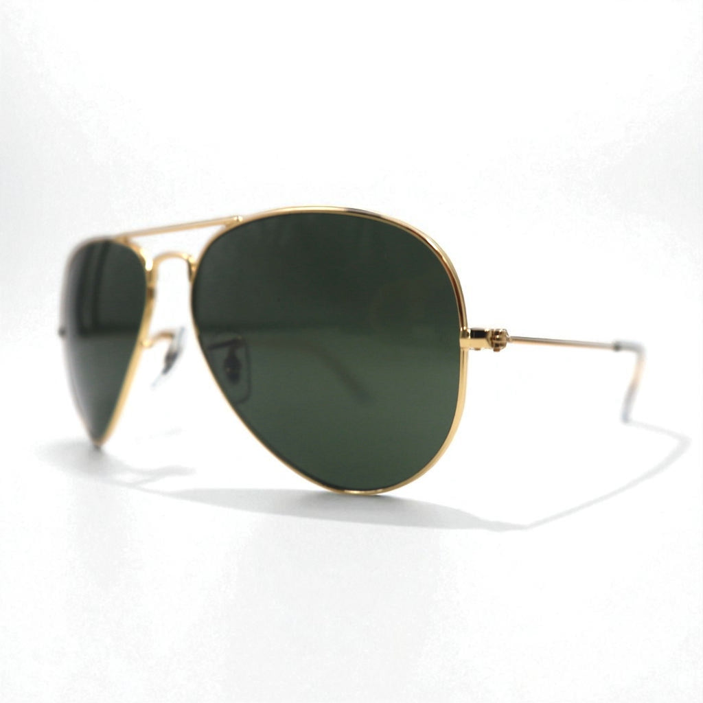 Ray-Ban Aviator Teardrop Sunglasses with Double Bridge, Large Metal, RB3025, 58-14, 135mm, 3N, Made in Italy