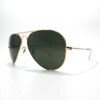 Ray-Ban Aviator Teardrop Sunglasses with Double Bridge, Large Metal, RB3025, 58-14, 135mm, 3N, Made in Italy