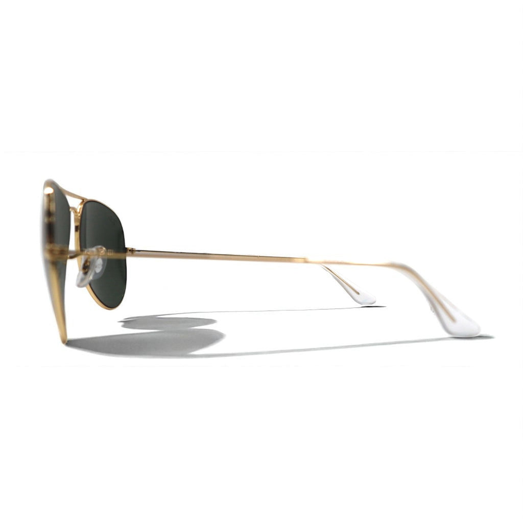Ray-Ban Aviator Teardrop Sunglasses with Double Bridge, Large Metal, RB3025, 58-14, 135mm, 3N, Made in Italy