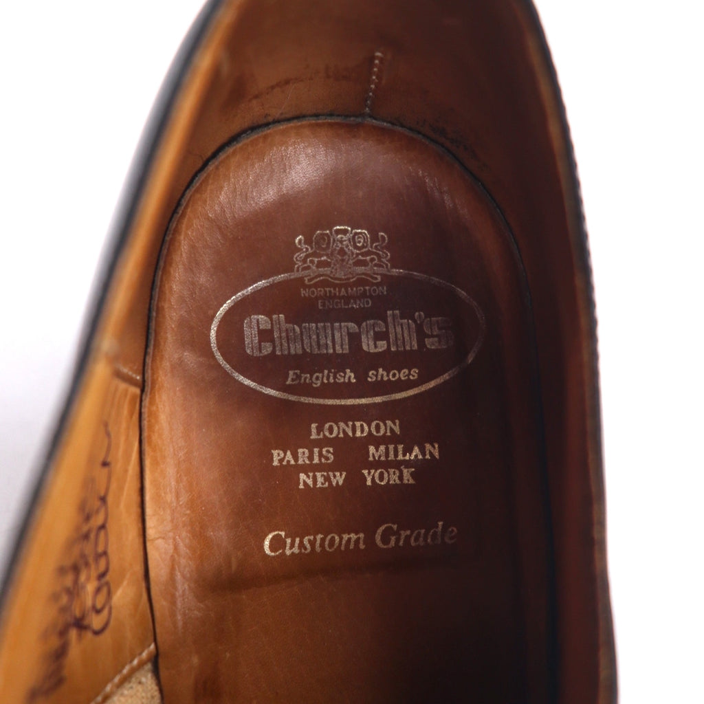 Church's Made in England CONSUL 73 Last Straight Tip Dress Shoes 29-29.5cm Black Calf Leather Custom Grade