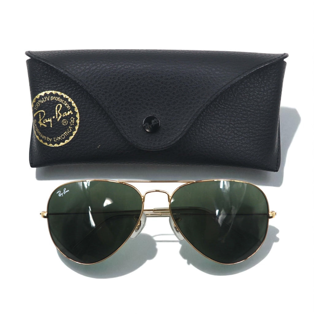 Ray-Ban Aviator Teardrop Sunglasses with Double Bridge, Large Metal, RB3025, 58-14, 135mm, 3N, Made in Italy