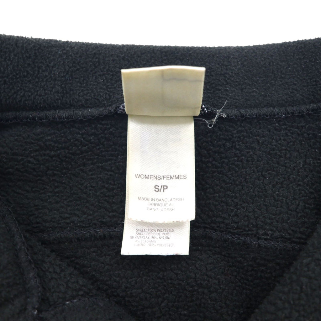 THE NORTH FACE Stand Collar Fleece Jacket, Size S, Black, Drawcord, High Neck