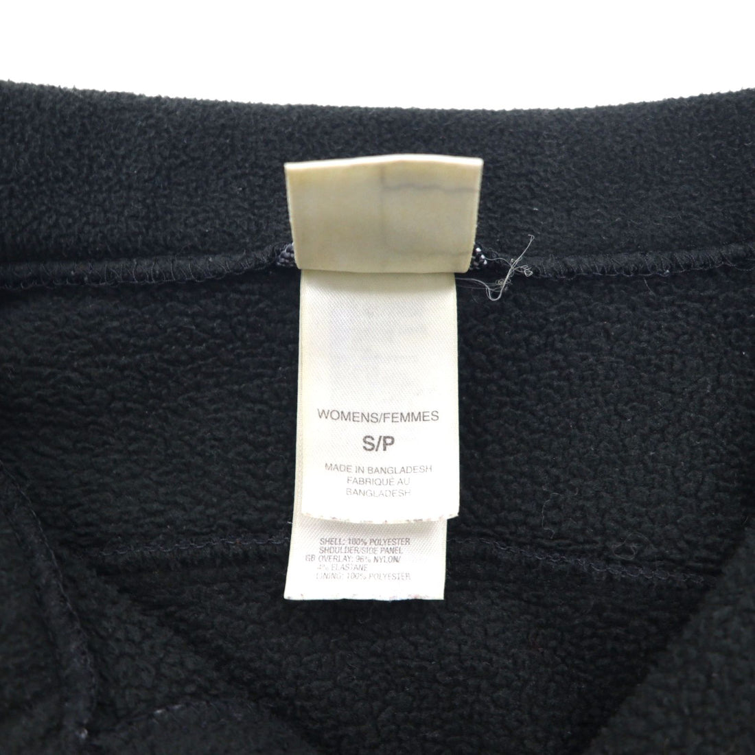 THE NORTH FACE Stand Collar Fleece Jacket, Size S, Black, Drawcord, High Neck