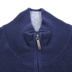 Brooks Brothers Half-Zip Driver's Knit Sweater, Size M, Navy, High Neck