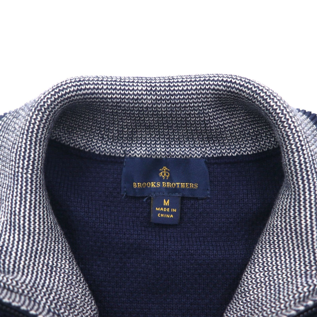 Brooks Brothers Half-Zip Driver's Knit Sweater, Size M, Navy, High Neck