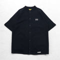 FLIP THE SCRIPT 90s Short Sleeve Sweat Jacket, Stadium Jacket, 2XL, Black, Snap Buttons, Slash Pockets