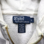 Polo Ralph Lauren 90s Reverse Weave Zip Hoodie, Gray, Large, with Small Pony Embroidery