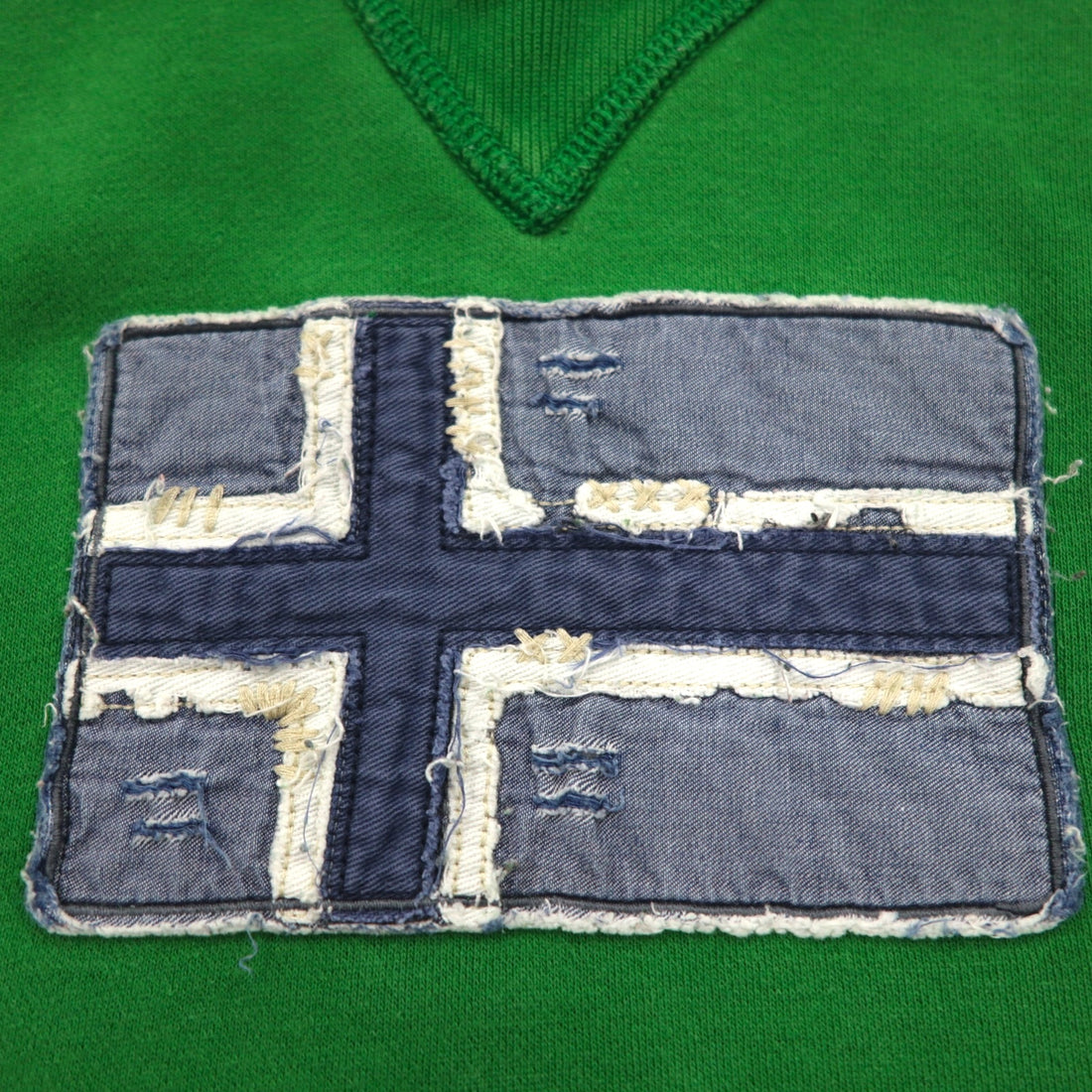 NAPAPIJRI Pullover Hoodie, Medium, Green, Cotton, Fleece Lining, Front Pocket