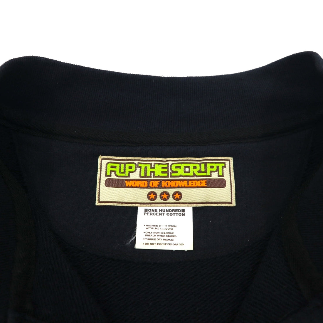 FLIP THE SCRIPT 90s Short Sleeve Sweat Jacket, Stadium Jacket, 2XL, Black, Snap Buttons, Slash Pockets