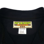 FLIP THE SCRIPT 90s Short Sleeve Sweat Jacket, Stadium Jacket, 2XL, Black, Snap Buttons, Slash Pockets