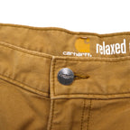 Carhartt リラックスフィット ダック地 ショート ワークパンツ RUGGED FLEX RIGBY WORK SHORTS ハーフパンツ L ベージュ 102514