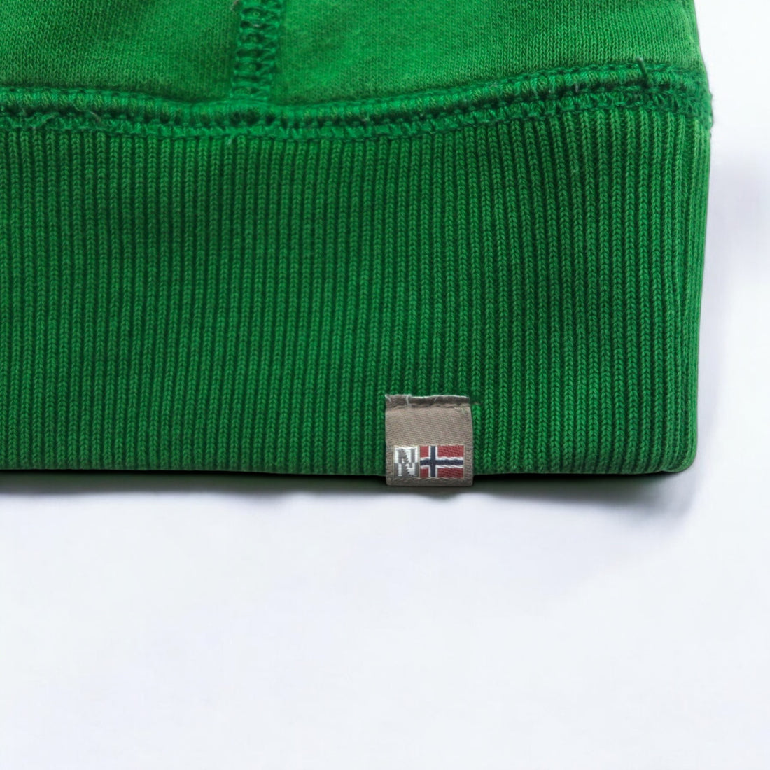 NAPAPIJRI Pullover Hoodie, Medium, Green, Cotton, Fleece Lining, Front Pocket