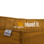 Carhartt リラックスフィット ダック地 ショート ワークパンツ RUGGED FLEX RIGBY WORK SHORTS ハーフパンツ L ベージュ 102514