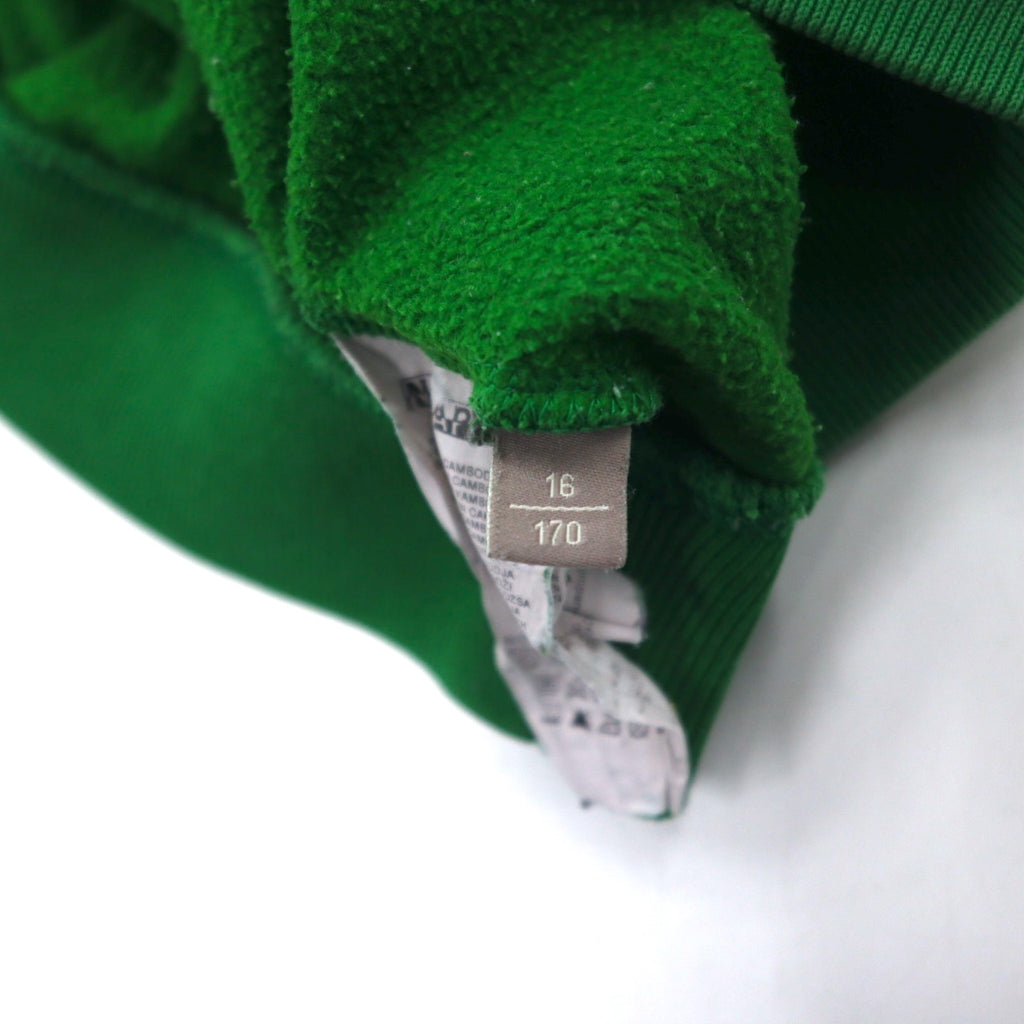 NAPAPIJRI Pullover Hoodie, Medium, Green, Cotton, Fleece Lining, Front Pocket