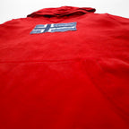 NAPAPIJRI Pullover Hoodie, Medium, Red, Cotton, Fleece Lining, Front Pocket