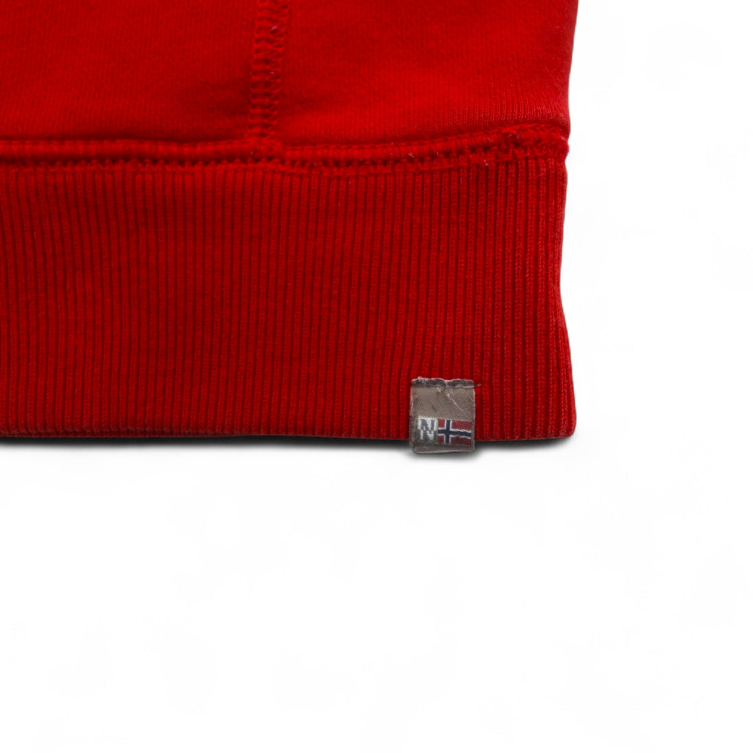 NAPAPIJRI Pullover Hoodie, Medium, Red, Cotton, Fleece Lining, Front Pocket