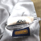 Coach USA-made Old Coach Gun Club Check 2B Tailored Jacket, Size L, Beige, Silk-Blend Wool
