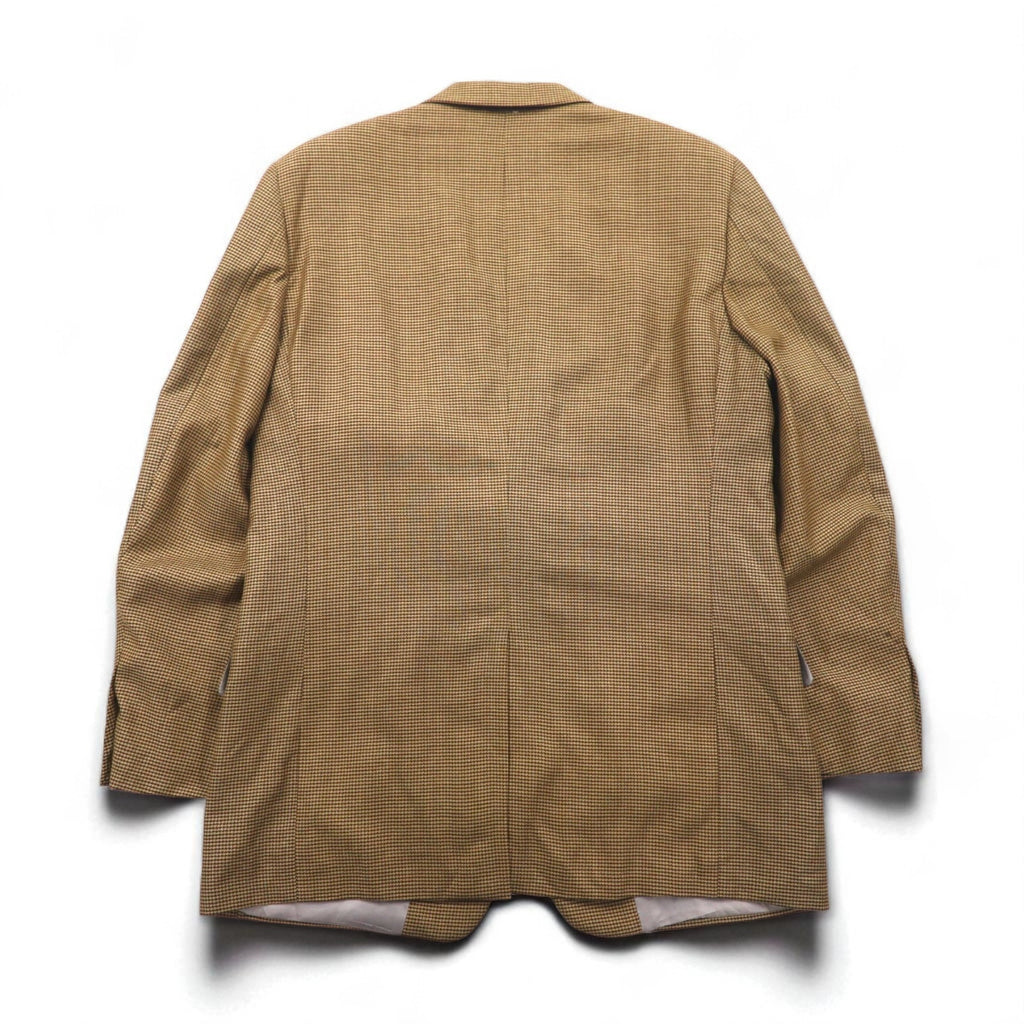 Coach USA-made Old Coach Gun Club Check 2B Tailored Jacket, Size L, Beige, Silk-Blend Wool