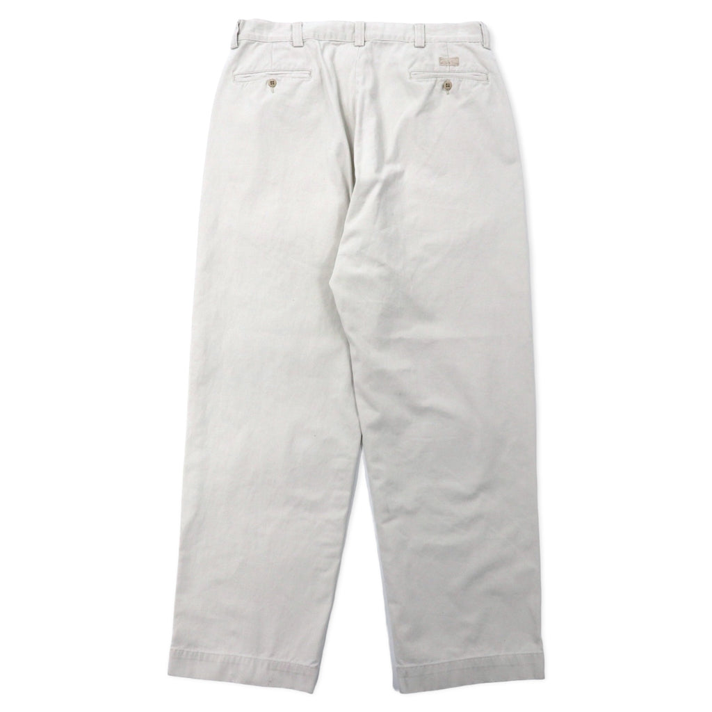 Polo by Ralph Lauren ワイドシルエット テーパード チノパンツ 35 ベージュ コットン PHILIP PANT メキシコ製