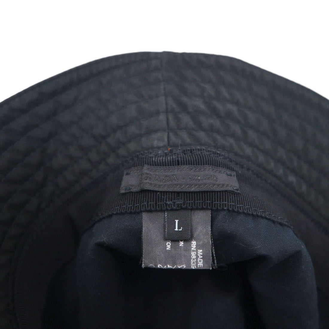 Prada technical fabric bucket hat in black Linea Rossa Sport, made in Italy