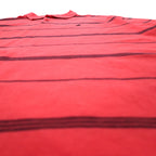 NAUTICA Classic Fit Striped Polo Shirt 2XL Pink Pique Performance Deck Shirt with One Point Logo Embroidery