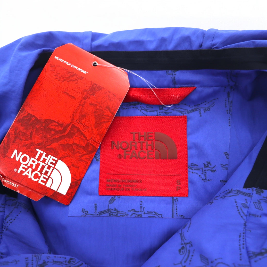 THE NORTH FACE RED LABEL × Slam Jam マウンテンパーカー アノラック S ブルー 総柄 パッカブル M1990 T92S5TS59 未使用品