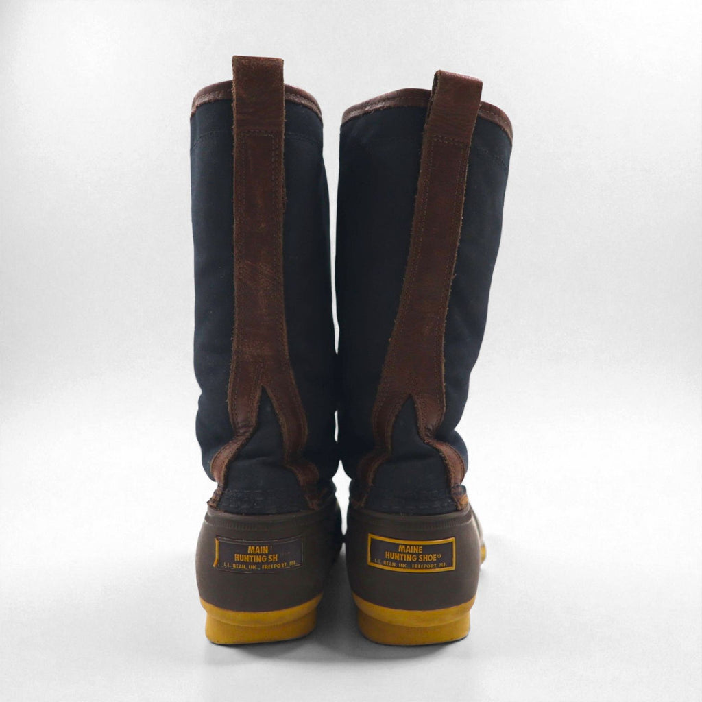 L.L.Bean ビーンブーツ ハンティングブーツ ラバー ダックブーツ 28cm ブラック Maine Hunting Boots ボアライナー レースアップ
