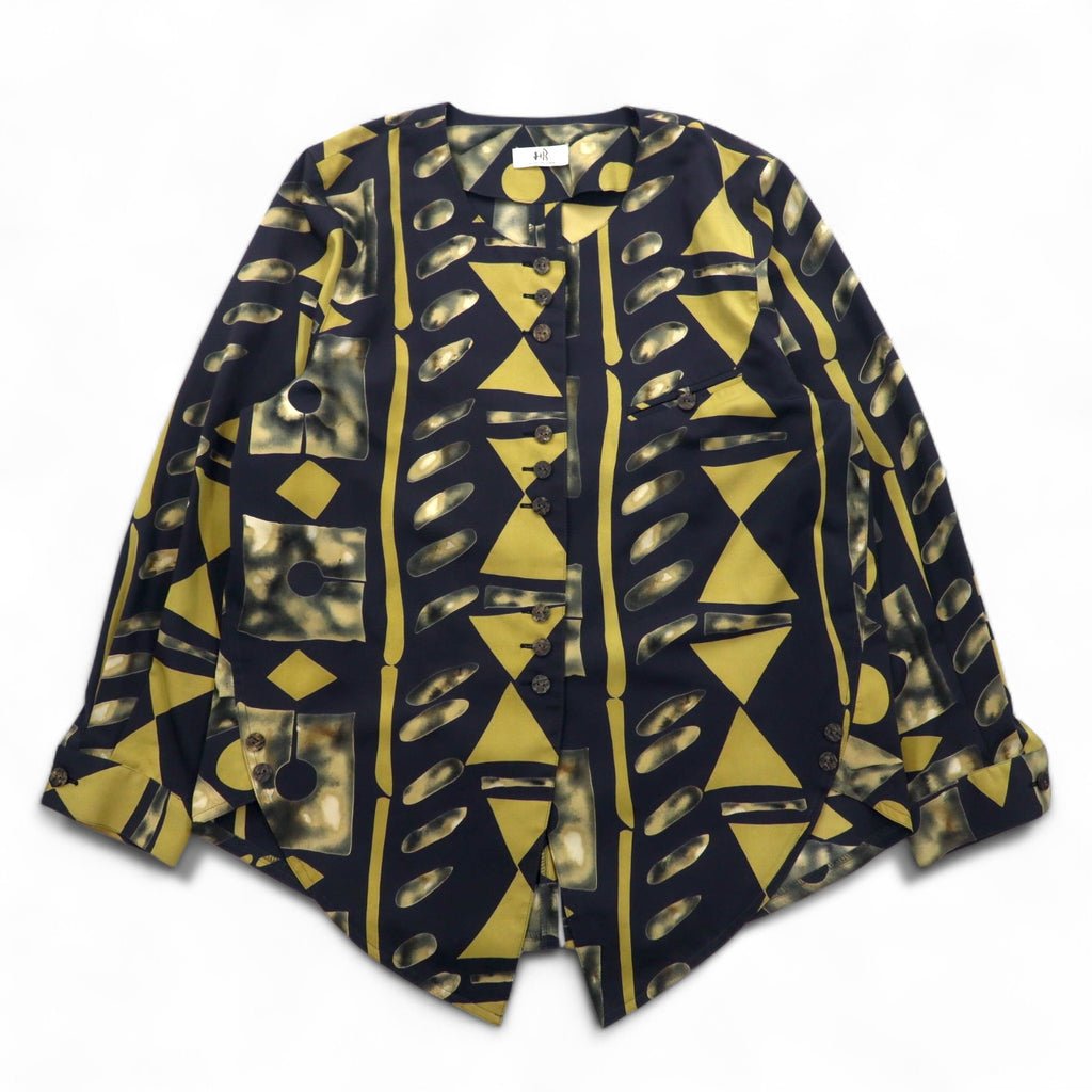 Vintage 90s Japan Made Retro Top and Skirt Set HORIBE Retro Setup Skirt XL All-over Pattern Made in Japan