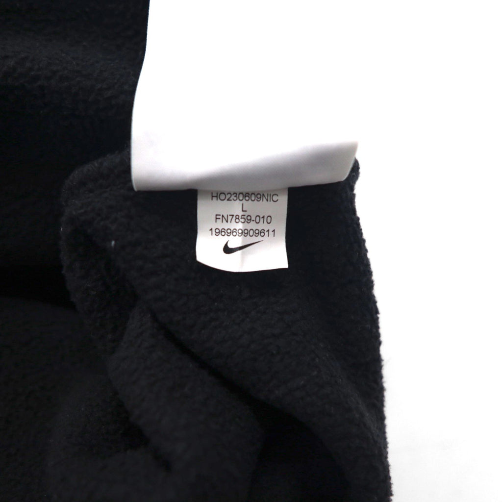 NIKE THERMA-FIT Polar Fleece Hoodie, Size L, Black, Kangaroo Pocket, FN7859-010