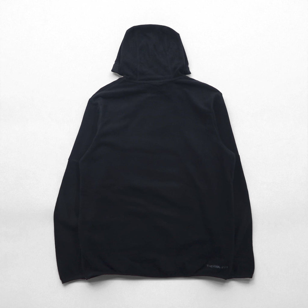 NIKE THERMA-FIT Polar Fleece Hoodie, Size L, Black, Kangaroo Pocket, FN7859-010