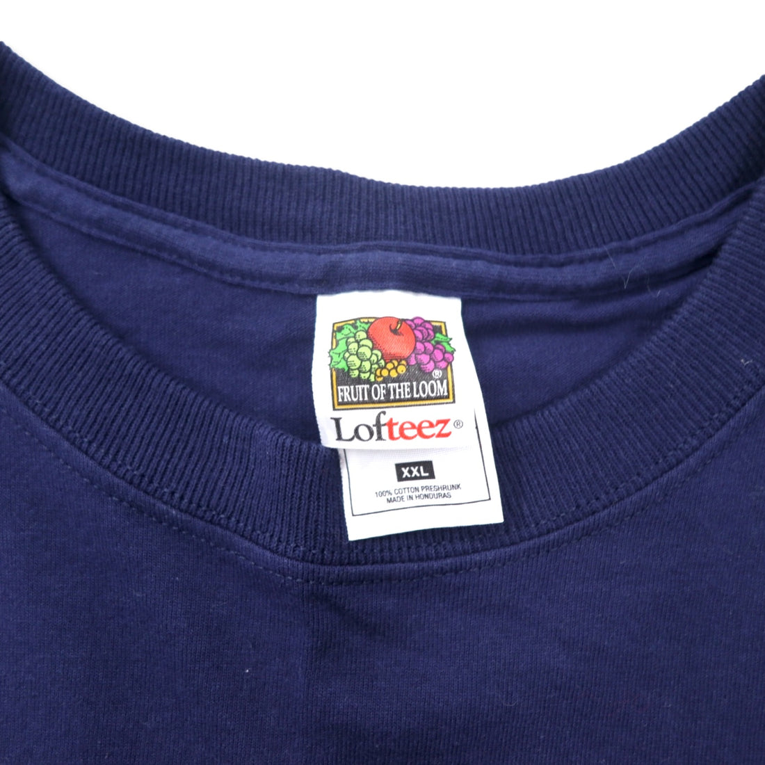 FRUIT OF THE LOOM Baseball Print T-Shirt XXL Navy Cotton Loftdez Big Size EL RENO INDIANS Made in Honduras