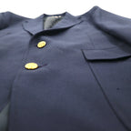 Vintage 90s USA Made Blazer MIKAEL YORK COLLECTION. 90s USA Made 2B Tailored Jacket Blazer, Navy Gabardine, Gold Buttons, Size XL.