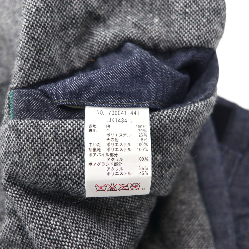 BLUE BLUE Waxed Denim Field Coat, M-51 Mod Coat, Size Small, Indigo, Double Zip, 700041-441, JK1434, Made in Japan