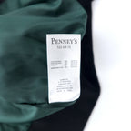 PENNEY'S Varsity Jacket Coach Jacket L Black Polyester Logo Embroidery Chain Stitch S22-GR-15