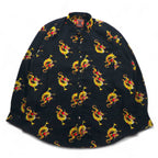 Vintage 90s China Dragon Patterned Shirt DAGACCI Poly Shirt XL Black All-over Pattern Dragon