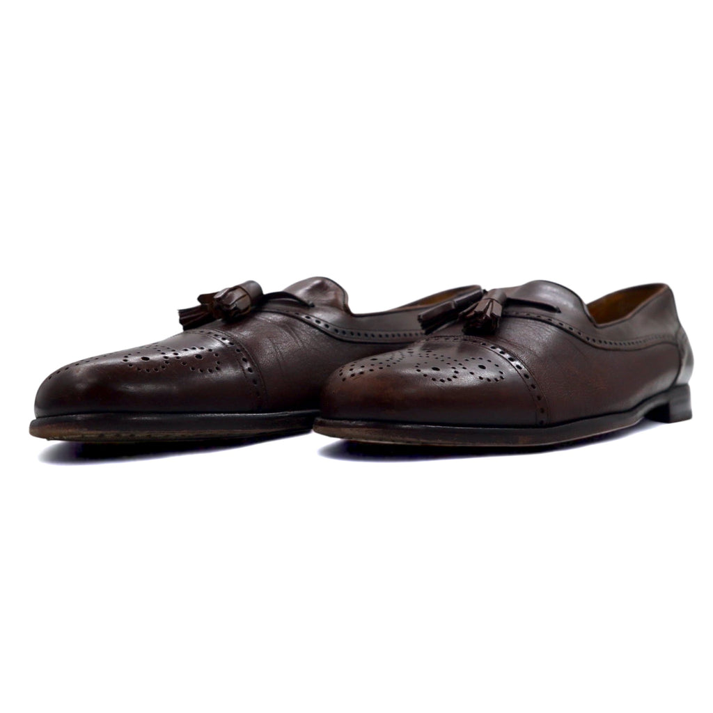 Spanish medallion tassel loafers Mezlan 27.5cm brown leather semi-brogue HAVANA