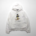 Polo Ralph Lauren ポロベア プリント プルオーバー パーカー L ホワイト サイドポケット
