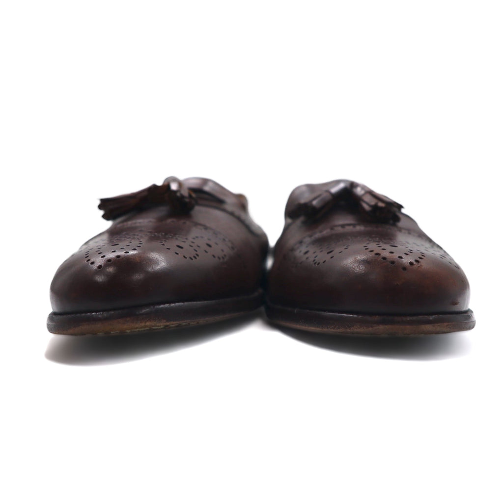 Spanish medallion tassel loafers Mezlan 27.5cm brown leather semi-brogue HAVANA