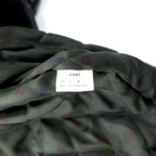 iDEE-MODA Double Breasted Leather Coat L Black Cowhide Fur Paisley Lining Made in Japan