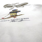 Polo Ralph Lauren ポロベア プリント プルオーバー パーカー L ホワイト サイドポケット