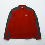 THE NORTH FACE Half-Zip Fleece Jacket, Medium, Red, TKA100, A436, US Standard