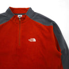 THE NORTH FACE Half-Zip Fleece Jacket, Medium, Red, TKA100, A436, US Standard