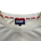 Vintage PONY Crewneck Sweatshirt Crewneck Sweatshirt L White Navy Red Tricolor
