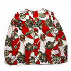 Vintage 90s Japan Made Retro Patterned Blouse Sampaquita Scarf Retro Blouse M Red